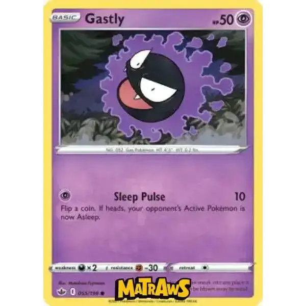 (055/198) Gastly Enkeltkort Chilling Reign 