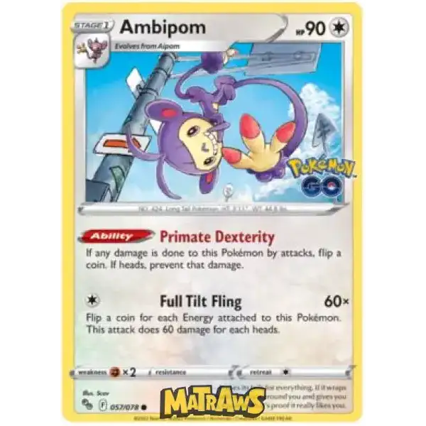 (057/078) Ambipom Enkeltkort Pokémon GO TCG 