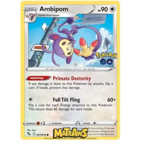 (057/078) Ambipom Enkeltkort Pokémon GO TCG 