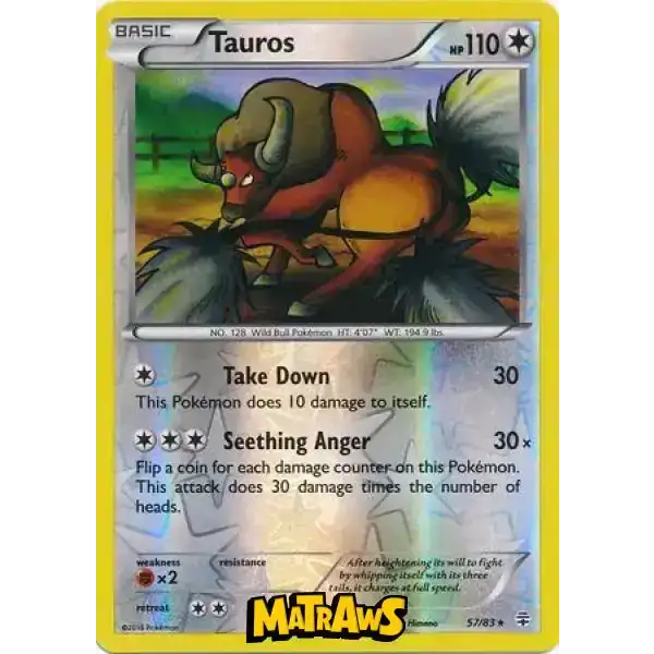 (057/083) Tauros - Reverse Enkeltkort Generations 