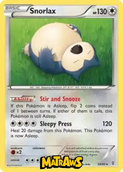 (058/083) Snorlax Enkeltkort Generations 