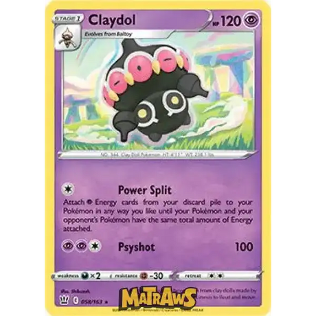 (058/163) Claydol Enkeltkort Battle Styles 