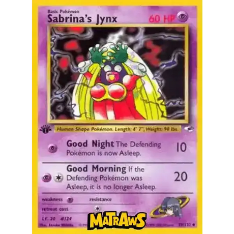 (059/132) Sabrina's Jynx - 1st Edition Enkeltkort Gym Heroes 1st Edition 