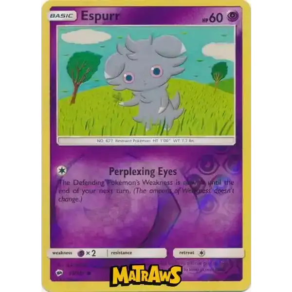 (059/147) Espurr - Reverse Enkeltkort Burning Shadows 