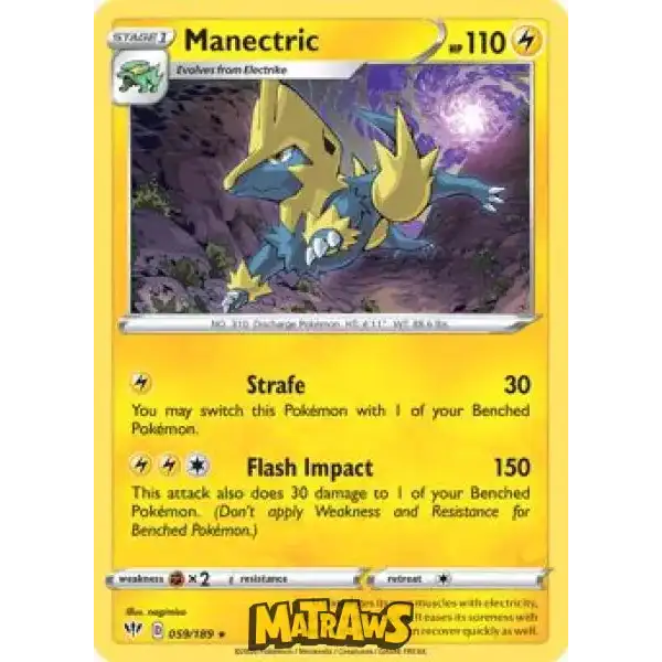 (059/189) Manectric Enkeltkort Darkness Ablaze 