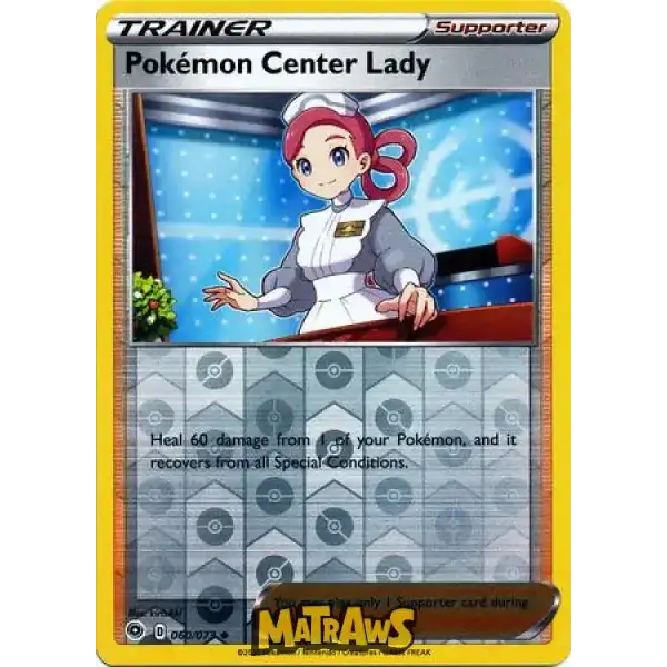 (060/073) Pokémon Center Lady - Reverse Enkeltkort Champion's Path 