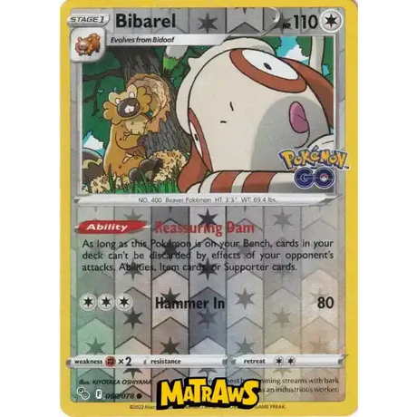 (060/078) Bibarel - Reverse Enkeltkort Pokémon GO TCG 