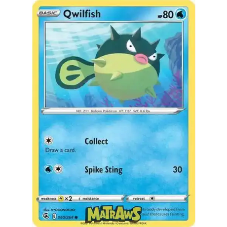 (060/264) Qwilfish Enkeltkort Fusion Strike 