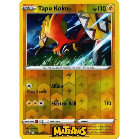 (061/189) Tapu Koko - Reverse Enkeltkort Darkness Ablaze 