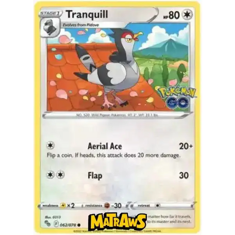 (062/078) Tranquill Enkeltkort Pokémon GO TCG 