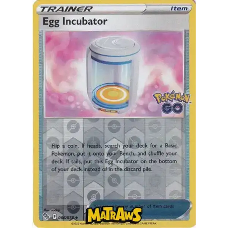 (066/078) Egg Incubator - Reverse Enkeltkort Pokémon GO TCG 