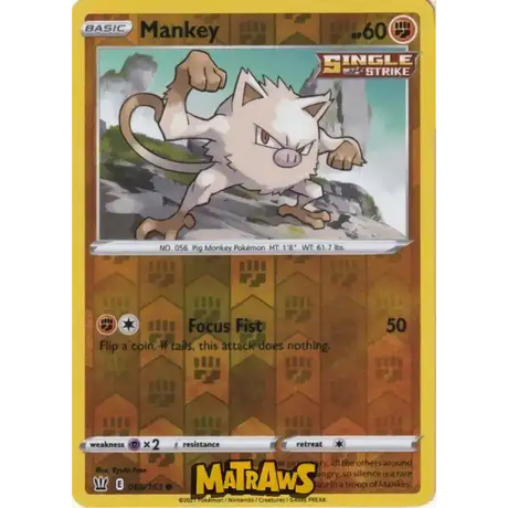 (066/163) Mankey - Reverse Enkeltkort Battle Styles 