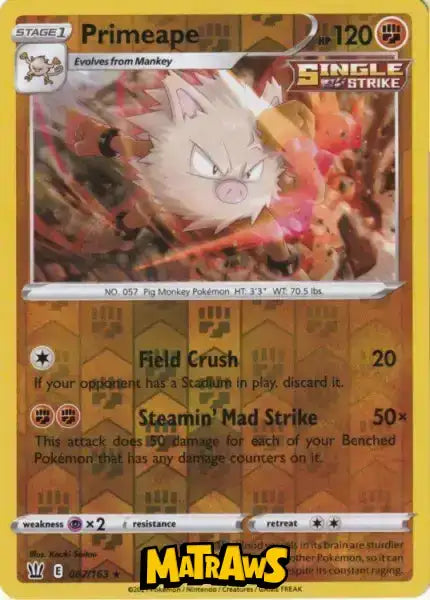 (067/163) Primeape - Reverse Enkeltkort Battle Styles 