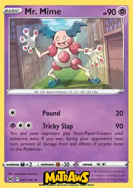 (067/196) Mr. Mime Enkeltkort Lost Origin 