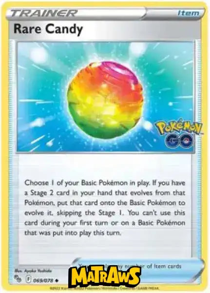 (069/078) Rare Candy Enkeltkort Pokémon GO TCG 