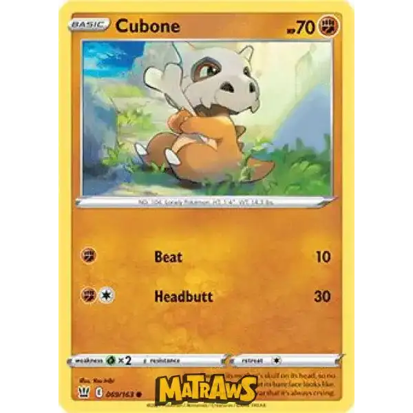 (069/163) Cubone Enkeltkort Battle Styles 