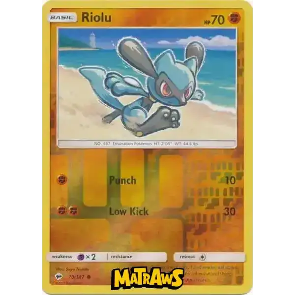 (070/147) Riolu - Reverse Enkeltkort Burning Shadows 