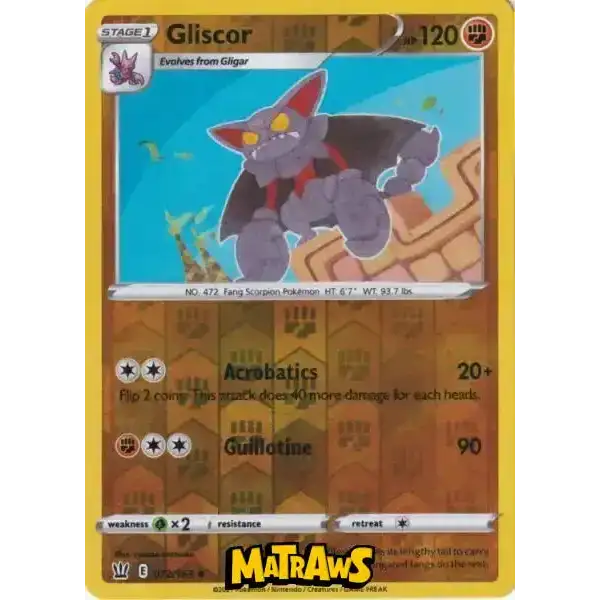 (072/163) Gliscor - Reverse Enkeltkort Battle Styles 