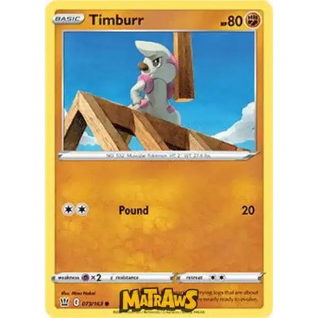 (073/163) Timburr Enkeltkort Battle Styles 