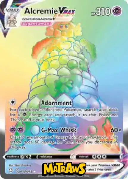 (073/72) Alcremie Vmax - Rainbow Enkeltkort Shining Fates 