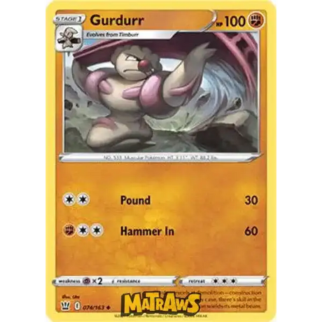 (074/163) Gurdurr Enkeltkort Battle Styles 