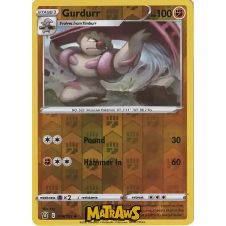 (074/163) Gurdurr - Reverse Enkeltkort Battle Styles 