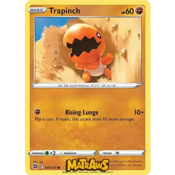 (074/172) Trapinch Enkeltkort Brilliant Stars 