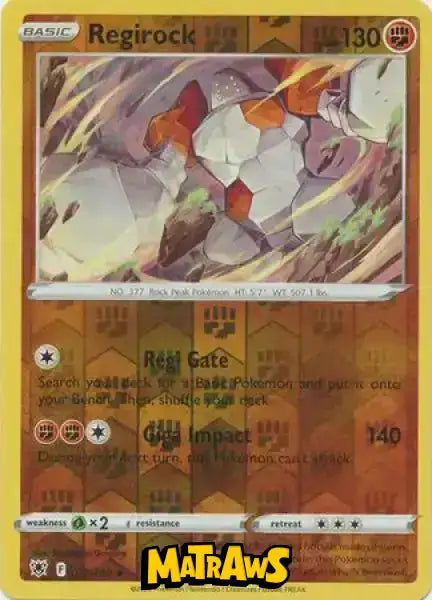 (075/189) Regirock - Reverse Enkeltkort Astral Radiance 