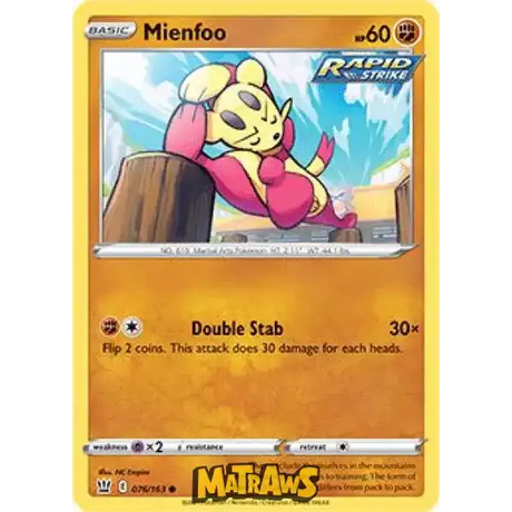 (076/163) Mienfoo Enkeltkort Battle Styles 