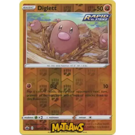 (076/198) Diglett - Reverse Enkeltkort Chilling Reign 