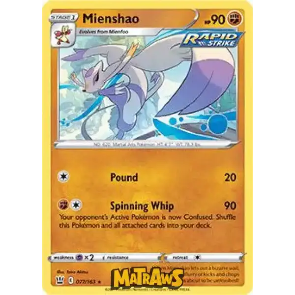 (077/163) Mienshao Enkeltkort Battle Styles 