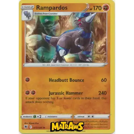 (077/189) Rampardos - Holo Enkeltkort Astral Radiance 