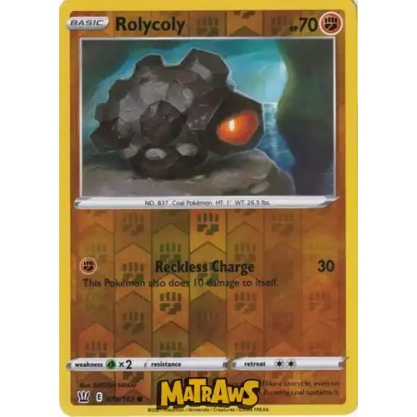 (078/163) Rolycoly - Reverse Enkeltkort Battle Styles 