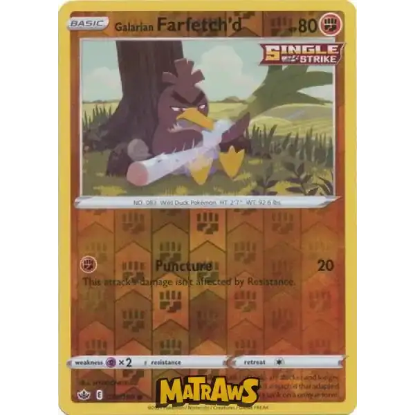 (078/198) Galarian Farfetch'd - Reverse Enkeltkort Chilling Reign 