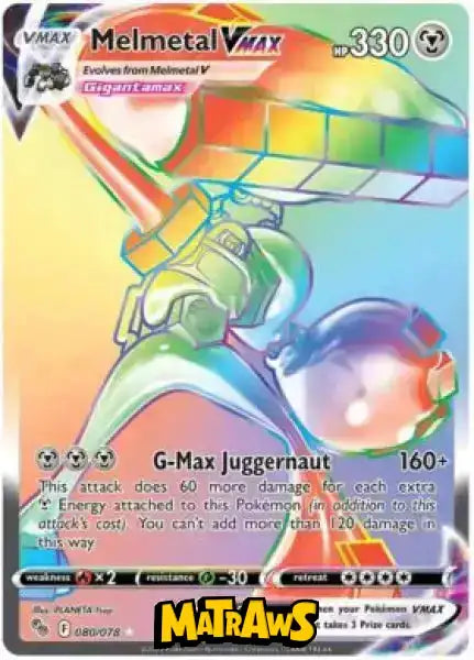 (080/078) Melmetal Vmax - Rainbow Enkeltkort Pokémon GO TCG 