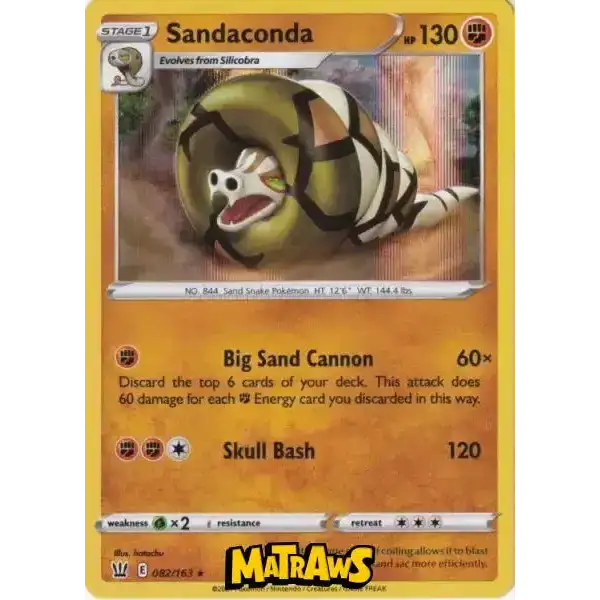 (082/163) Sandaconda - Holo Enkeltkort Battle Styles 