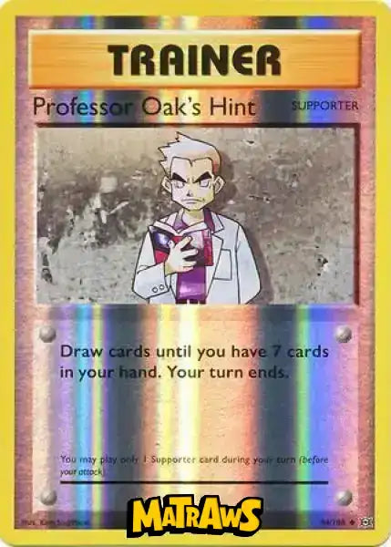 (084/108) Professor Oak's Hint - Reverse Enkeltkort Evolutions 