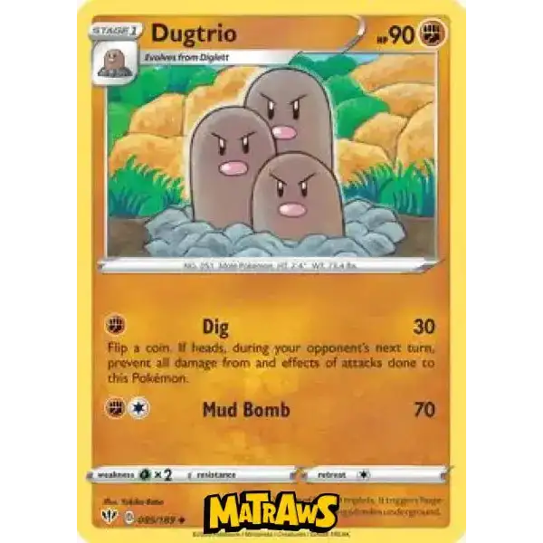 (085/189) Dugtrio Enkeltkort Darkness Ablaze 