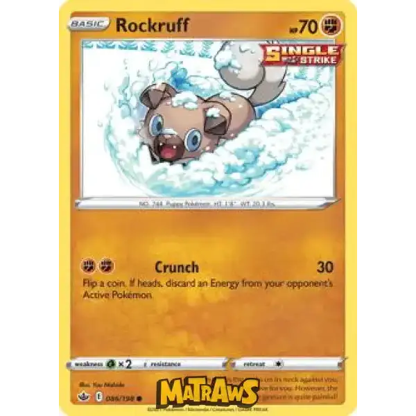 (086/198) Rockruff Enkeltkort Chilling Reign 