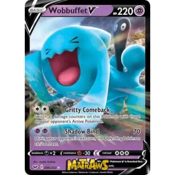 (086/202) Wobbuffet V Enkeltkort Sword & Shield 