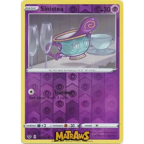 (089/202) Sinistea - Reverse Enkeltkort Sword & Shield 