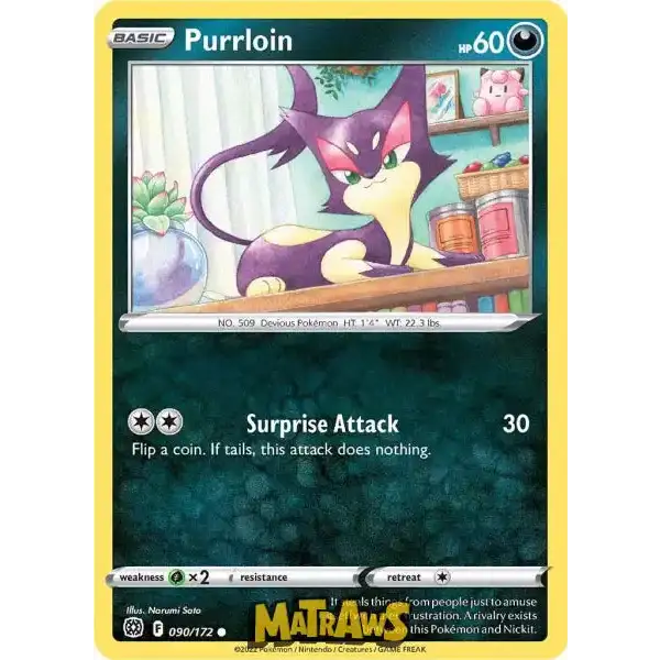 (090/172) Purrloin Enkeltkort Brilliant Stars 