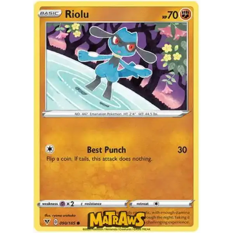 (090/185) Riolu Enkeltkort Vivid Voltage 