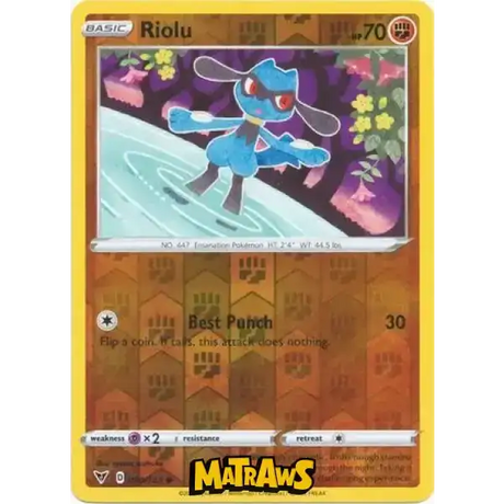 (090/185) Riolu - Reverse Enkeltkort Vivid Voltage 