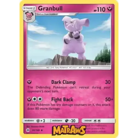 (091/149) Granbull Enkeltkort Sun & Moon 