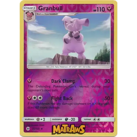 (091/149) Granbull - Reverse Enkeltkort Sun & Moon 