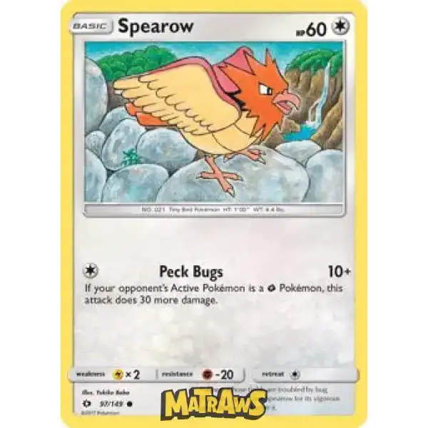 (097/149) Spearow Enkeltkort Sun & Moon 