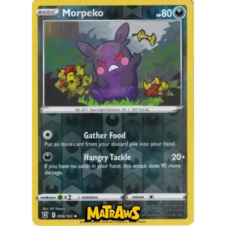 (098/163) Morpeko - Reverse Enkeltkort Battle Styles 