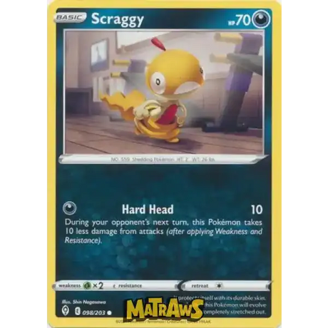 (098/203) Scraggy Enkeltkort Evolving Skies 