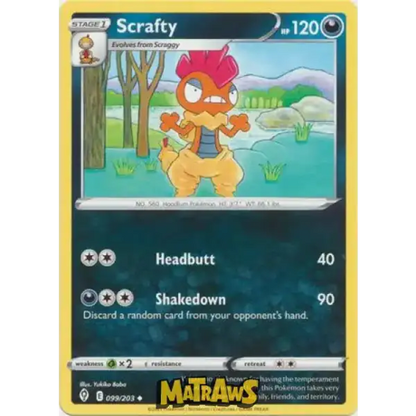 (099/203) Scrafty Enkeltkort Evolving Skies 